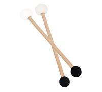 LOLIPPYY 2pcs Tibetan Singing Bowl Mallets with Double-ended Felt and Rubber Heads, Wooden Handles, Versatile Sound Bowl Sticks for Chime and Percussion Instruments