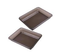 LOLIPPYY 2pcs Under Seat Storage Box for Car and Truck Multifunctional Organizer for Shoes Umbrellas Small Items Compact Underseat Storage Bin for Suv Trunk and Car Interior Tidy