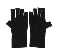 LOLIPPYY 2pcs UV Protection Half Finger Gloves for Manicure Gel Nails Polyester Material with Stitched Flexible Fingers Anti-uv Shielding Fingerless Hand Protector for Nail Beauty Care