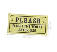 LOLIPPYY 2PCS Vinyl Funny Office Bathroom Sign Stickers Please Flush Toilet Etiquette Reminder Decal for Workplace Home Public Restroom Wall Decor