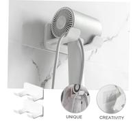 LOLIPPYY 2pcs Wall Mounted Hair Dryer Rack Bathroom Storage Stand Space-saving Organizer for Makeup Bedroom Barbershop