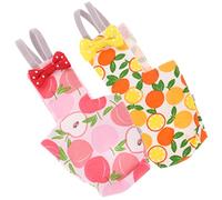 LOLIPPYY 2pcs Washable Parrot Diapers Bird Flight Suit Adjustable Strap for Cockatiel, Parakeet and Small Pet Birds in Size m Orange and Peach Colors for Daily Use and Party Cosplay