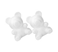 LOLIPPYY 2Pcs White Bear Shape Foam Models DIY Craft Mold for Floral Arrangement, Handmade Decorative Bear Figures for Valentine’S Day and Home Decor