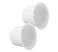 LOLIPPYY 2pcs White Ceiling Fan Dust Catcher Plastic Canopy Cover Dustproof Cone Caps for Home DIY Maintenance Easy Install Replacement Accessories