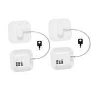 LOLIPPYY 2pcs White Fridge Lock with Password Combination No Drill Drawer and Cabinet Safety Locks Childproof Security for Refrigerators and Freezers Easy Reset and Installation