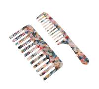 LOLIPPYY 2pcs Wide Tooth Comb for Hairdressing Dry and Wet Use Teeth Design for Home Styling and Managing Textured Hair
