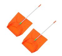 LOLIPPYY 2pcs Windproof Long Handled Dustpan with Foldable Garden Leaf Collector Bags for Cleaning Outdoor Debris Gathering Tool Efficient Garbage Shovel Lobby Dustpan