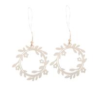 LOLIPPYY 2PCS Wood Wreath Forms Scandinavian Style Unfinished Floral Hoop Rings for DIY Crafts Christmas Halloween Wedding Home Wall Decor Rustic Nordic Charm