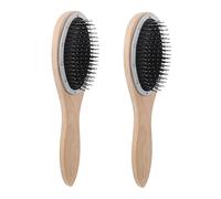 LOLIPPYY 2pcs Wooden Hair Comb Detangling Brush Set for Wet and Dry Hair Ergonomic Design Smooth Finish