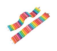 LOLIPPYY 2pcs Wooden Hamster Ladder Toy for Hamster Boredom Breaker Multi-function Interesting Bridge Swing Soft Climbing Ramp