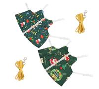 LOLIPPYY 2sets Christmas Style Bunny Harness Adorable Small Animal Traction Ropes for Pets Outdoor Walking