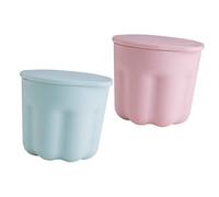 LOLIPPYY 2sets Silicone Makeup Brush Cleaning Box Kit Rinsing Bowl for Face Eye Shadow Brush