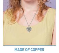 LOLIPPYY 3 Pcs Heart Shape Copper Pendant Necklace with Hollow Luminous Aroma Holder Case for DIY Solid Essential Oil Jewelry Mixed Colors and Charming Gift for Women