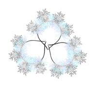 LOLIPPYY 3 Pcs Snowflake Headband Christmas Headband Christmas Costume Xmas Snowflake Crown Felt Cloth Silver