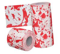 LOLIPPYY 3 Rolls Bloody Toilet Paper for Halloween Bathroom Decor Spooky Printed Tissue for Indoor Use Unique Prank Gift to Enhance Festive Atmosphere and Impress Guests