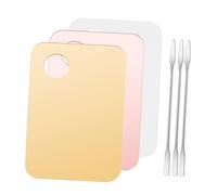 LOLIPPYY 3 Sets Makeup Mixing Palettes with 6pcs Silver Spatulas, Blending Plates for Foundation and Pigment, Pink, Gold, and Acrylic Palettes, Professional Makeup Tools for Women’s Face Artistry