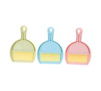 LOLIPPYY 3 Sets Mini Broom and Dustpan for Small Pet Cage Cleaning Ergonomic Handle Hamster Nest Cleaner Pet Supplies Kit with Hanging Ring for Easy Storage Suitable for Guinea Pigs and