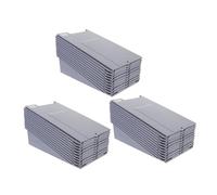 LOLIPPYY 3 Sets Wall Mounted Card Holder Rack with Plastic Retractable Attendance Card Organizer for Employee Clock Business Badge and Warehouse Label Storage Office Desktop Wall