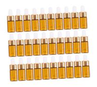 LOLIPPYY 30pcs Dropper Bottle Dispense Pipette Eyedropper Mini Multipurpose Perfume Travel Refillable Aromatherapy Cosmetic Travel Containers Oil Liquid Dropper Portable Clear Glass Orange