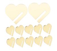 LOLIPPYY 30pcs Heart Shaped Acrylic Wine Glass Markers Drink Name Tags DIY Wedding Birthday Party Drink Charms Gold Color 5cm Diameter for Wine Tasting and Valentine's Day