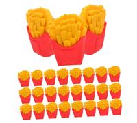 LOLIPPYY 30pcs Kawaii Mini Food Erasers for Cute French Fries TPR Material School Supplies Classroom Prizes Rewards Motivational Bulk Novelty Stationery for Elementary Students