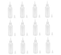 LOLIPPYY 30pcs Pointed Tip Hair Dye Bottles PE Squeeze Applicator for Precise Coloring Easy Flow Control Reusable Dispensing Bottles for Hair Dye Lotion Oil and Tattoo Ink Random Color