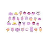 LOLIPPYY 30Pcs Purple Simulation Food Nail Art Charms DIY Phone Case Accessories Miniature Resin Craft Decorations for Phone Shells and DIY Crafting