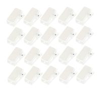 LOLIPPYY 30Pcs Transparent Self-Adhesive Plastic Spring Clips for Name Tags Badge Holders Small Clear Mini Acrylic Clips for Wall Hanging Photo Tapestry Displays