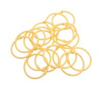 LOLIPPYY 30pcs Yellow Metal Binder Rings for Loose Leaf Books Recipe Card Rings Keychain Hoops for School Office Home Organization and Craft Projects