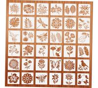 LOLIPPYY 36 Pcs Reusable Painting Stencils with Floral Bird Plant and Bee Designs for Crafts DIY Wall Decor Wood and Paper Art Projects