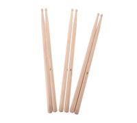 LOLIPPYY 3pairs Maple Drumsticks for All Drumming Styles Durable Wooden Sticks Classic Tips for Practice Performance and Skill Enhancement