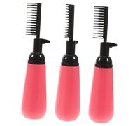 LOLIPPYY 3pcs 130ml Hair Dye Applicator Bottles and Comb Brushes Refillable Plastic Root Coloring Dispenser for Salon and Home Hair Coloring Use Random Color