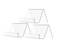 LOLIPPYY 3Pcs Acrylic Business Card Holders Clear Desk Display Stands Name Card Organizers for Office Professional Display