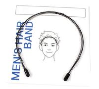 LOLIPPYY 3pcs Anti-slip Spiral Shape Hairhoop Unisex Headband Simple Stylish Wave-shaped Iron Wire Hairband Keeps Hair Neat Sports Headwear for Washing Face and Applying Masks Black
