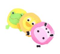 LOLIPPYY 3pcs Bath Sponges Animal Shape Shower Scrubbers for Boy Girl Soft Gentle Exfoliating Skin Care Portable Lightweight for Travel and Home Use