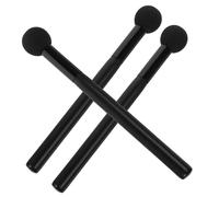 LOLIPPYY 3pcs Black Dual-purpose Concealer Blending Brushes with Latex Sponge Round Head for Face and Lip Makeup, Multi-function Smudge Tools for Women and Girls