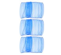 LOLIPPYY 3pcs Blue Mesh Netting Dust Cover Protector for Parrot Budgie Canary Cage Large Size L 30cm Height Perimeter 140-180cm for Pet Breeding and Garden Use