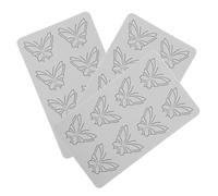 LOLIPPYY 3pcs Butterfly Silicone Mold Silicone Imprint Mat DIY Chocolate Candy Molds Fondant Embosser Fondant Decorating Lace Embossing Mat White Silica Gel