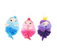 LOLIPPYY 3pcs Cartoon Animal Bathing Balls Shower Loofah Scrubbers for Gentle Exfoliation Soft Rich Lather Bath Sponge for Boys