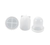 LOLIPPYY 3Pcs Crystal Epoxy Resin Dice Box Mold DIY Manual Craft Mold Display Dome Cover for Jewelry Making and Epoxy Art