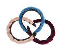 LOLIPPYY 3pcs Elegant Gold Velvet Headband Wide Headband Hair Loop Knotted Hair Band Retro Turban Accessories for Women Random Color