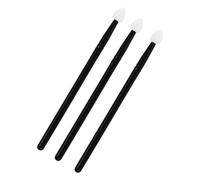 LOLIPPYY 3pcs Eyeshadow Brushes Set White Synthetic Hair and Black Handles, Portable Eye Makeup Tools for Women, Glitter Powder Applicator Suitable for Creative Eyeshadow Looks