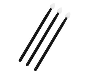 LOLIPPYY 3pcs Eyeshadow Brushes Set White Synthetic Hair and Black Handles, Portable Eye Makeup Tools for Women, Glitter Powder Applicator Suitable for Creative Eyeshadow Looks