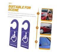 LOLIPPYY 3pcs Handicap Parking Signs Compact Handicap Parking Permit Tags for Cars Doors Hang Disabled Placards for Reserved Lots Safety Assured and Sleek Design