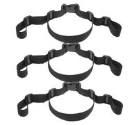 LOLIPPYY 3pcs High Chair Straps Stroller Straps Safety Harness Adjustable Length Polyester Secure Inner Ring Design Black for Toddlers Infants Home on The Go