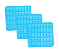 LOLIPPYY 3pcs Non-Stick Silicone Skull Baking Molds Mini Skull Shape Tray for Halloween Candy Chocolate Ice Cube Making Flexible Crafting Mold