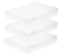 LOLIPPYY 3pcs Photo Storage Box Set Made of Sturdy Pp, Portable for Organizing Small Accessories like Beads, Nuts, and Craft Items, for Efficient Photo and Postcard Storage