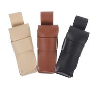 LOLIPPYY 3pcs Portable Harmonica Leather Cases Soft Instrument Holders Harmonica Sleeves for Musicians Brown Black