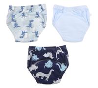 LOLIPPYY 3Pcs Potty Training Pants for Boys and Washable Cotton Absorbent Training Underwear Breathable Eco Cotton Toilet Shorts M