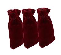 LOLIPPYY 3pcs Red Velvet Piano Pedal Covers Slip Protective Socks for Enhanced Stability and Dust Protection Easy Installation Piano Pedal Leg Pads for Keyboard Instruments